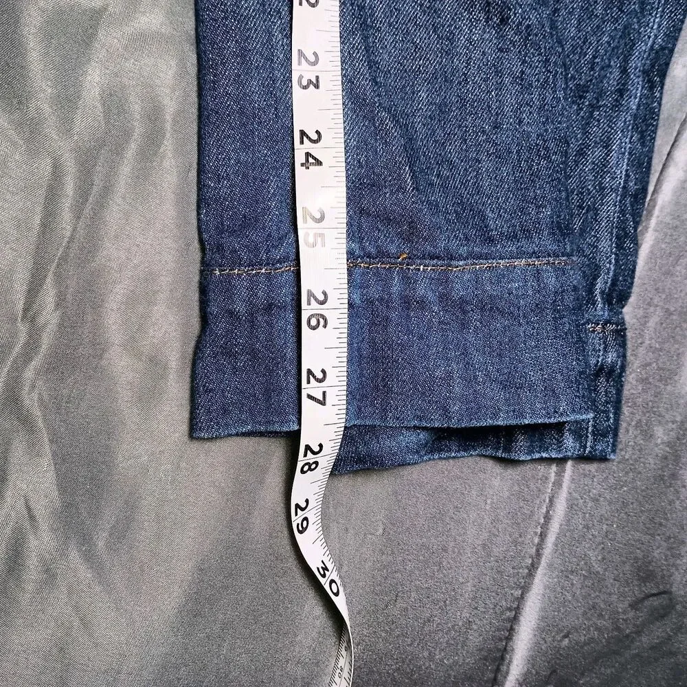 Pilcro Anthropologie Jeans Womens 25 Petite Blue Denim Wide Leg Cropped Pants